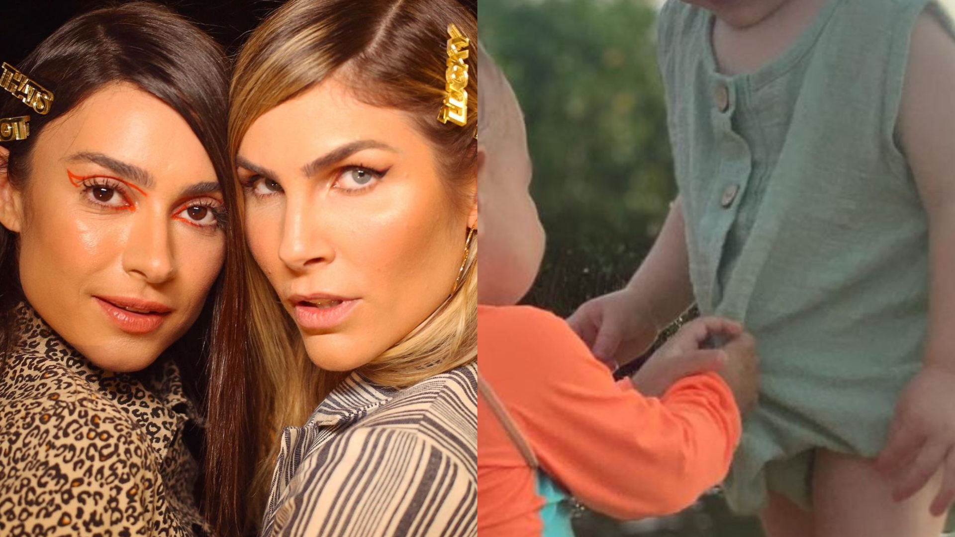 Thaila Ayala baba ao mostrar Francisco com filha da amiga Julia Faria: ”Tente sobreviver a essas fotos”