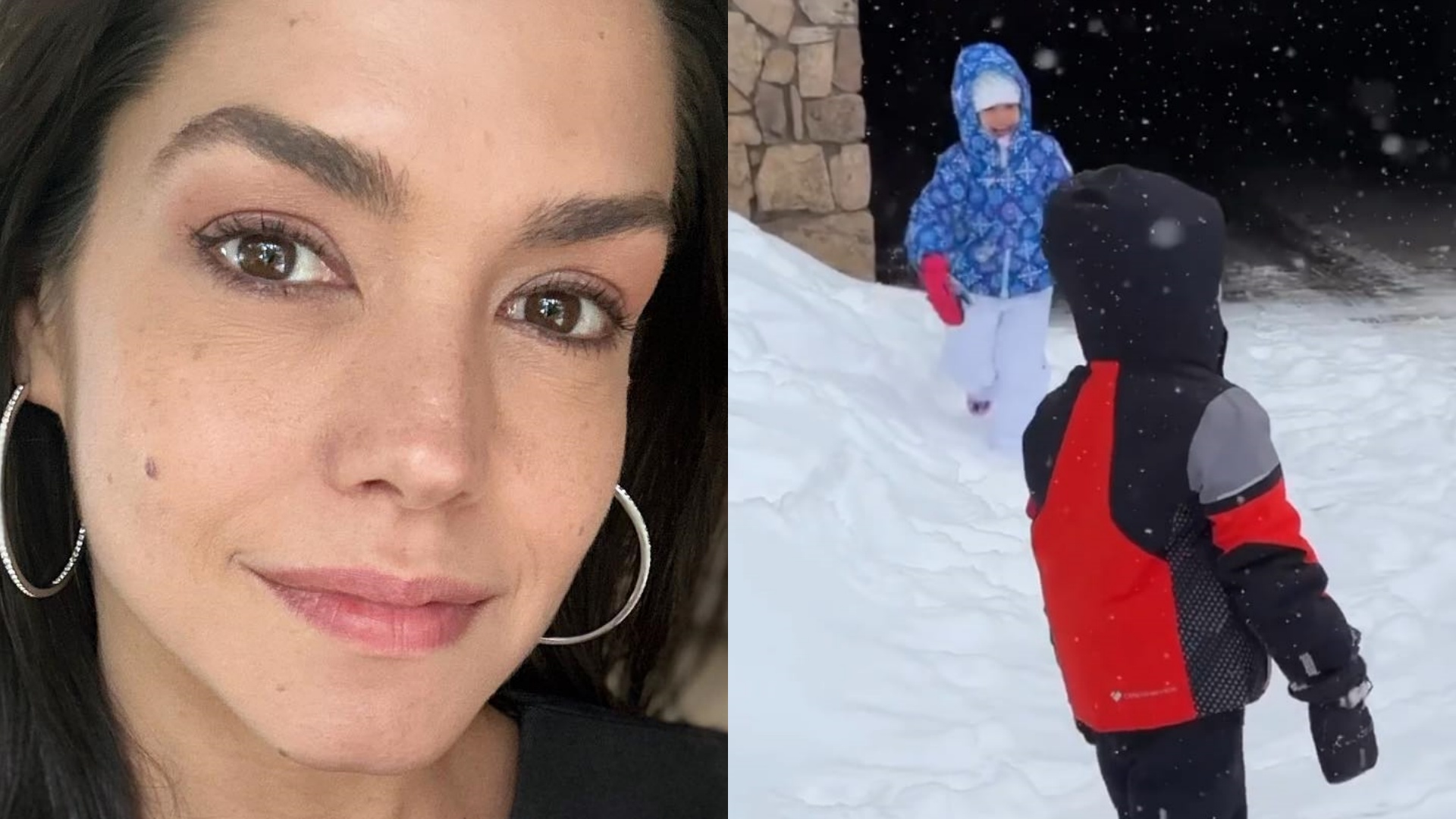 Thais Fersoza se diverte na neve com os filhos, Melinda e Teodoro: “Aventura”