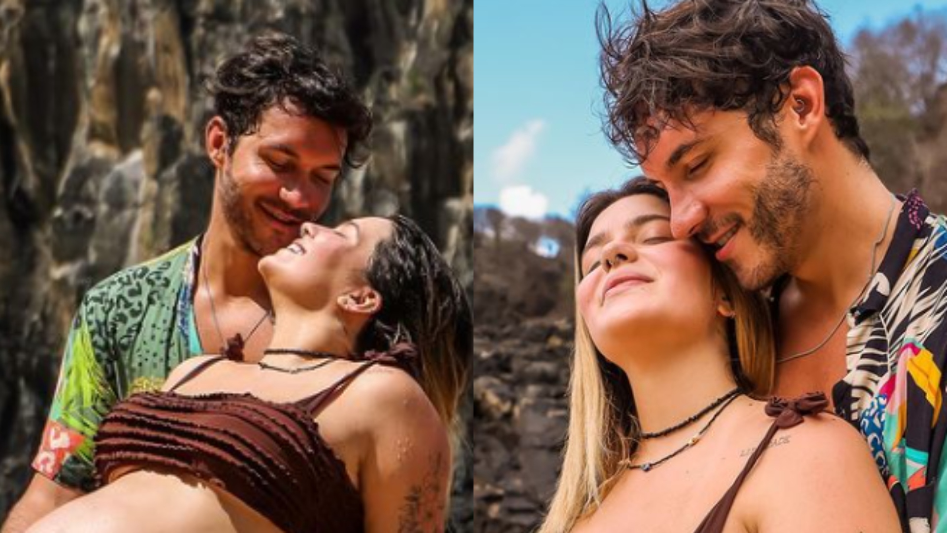 Gravidíssima, Viih Tube posa em Fernando de Noronha ao lado de Eliezer