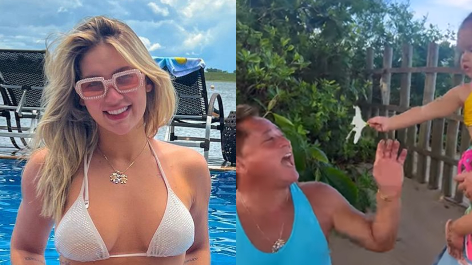 Virginia tira sarro de Leonardo após comer flor em brincadeira com a neta