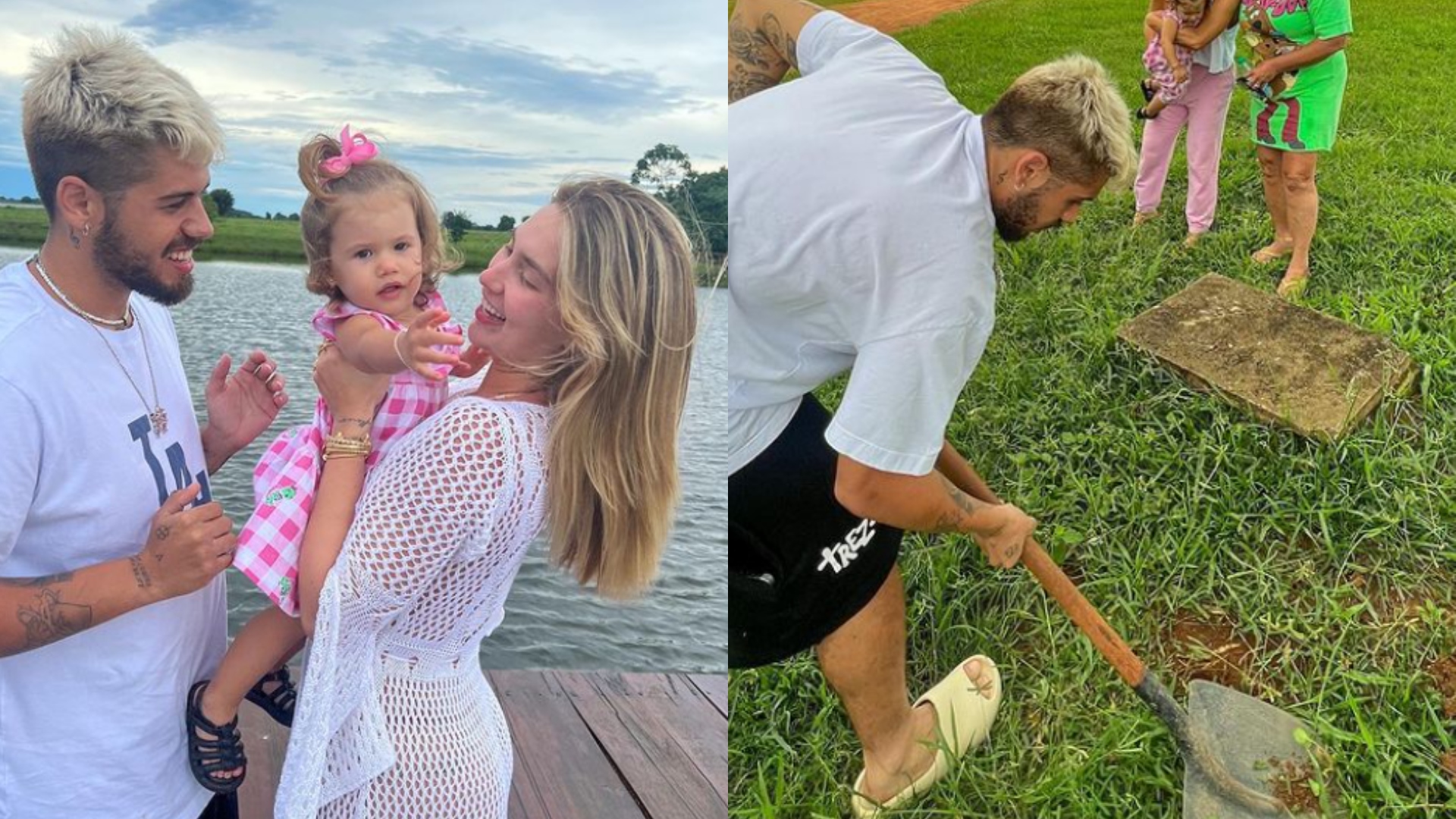Virginia Fonseca e Zé Felipe enterram umbigo de sua filha mais nova, Maria Flor