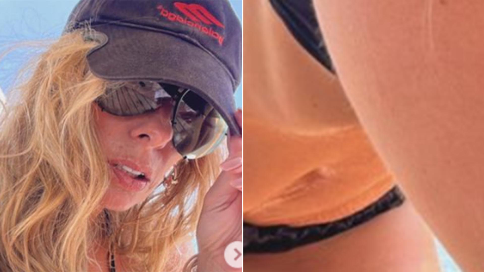 De biquíni, Adriane Galisteu atrai os olhares para sua barriga negativa