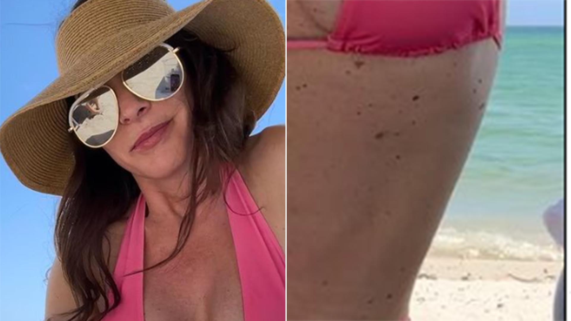 Magérrima, Ana Paula Padrão exibe a barriga reta em fotos só de biquíni