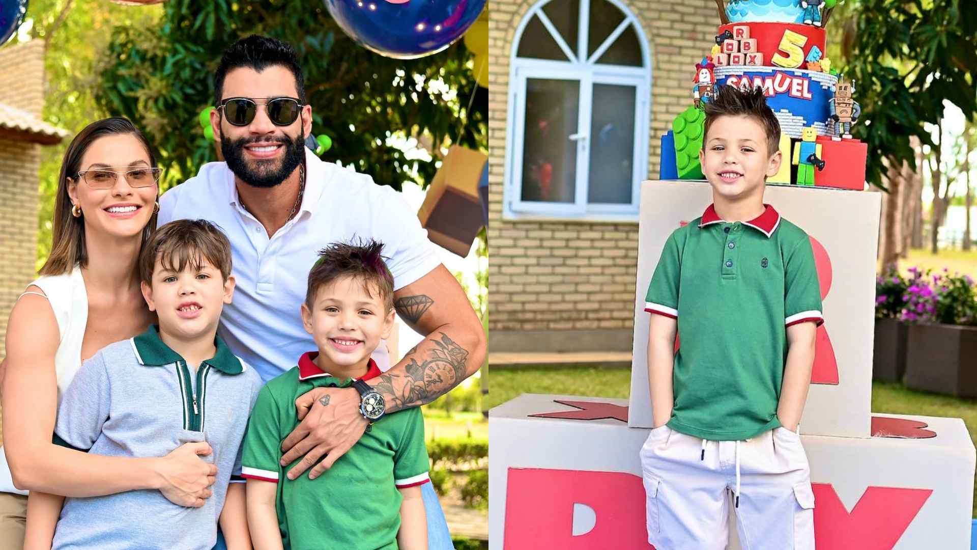Com festa luxuosa, Andressa Suita e Gusttavo Lima comemoram aniversário do filho caçula