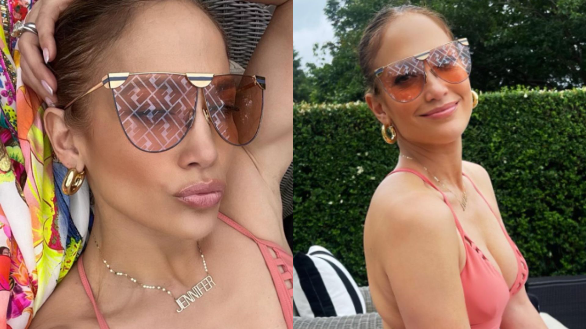 De maiô, Jennifer Lopez posa com o look ousado e óculos de grife na piscina: “Muito gata”