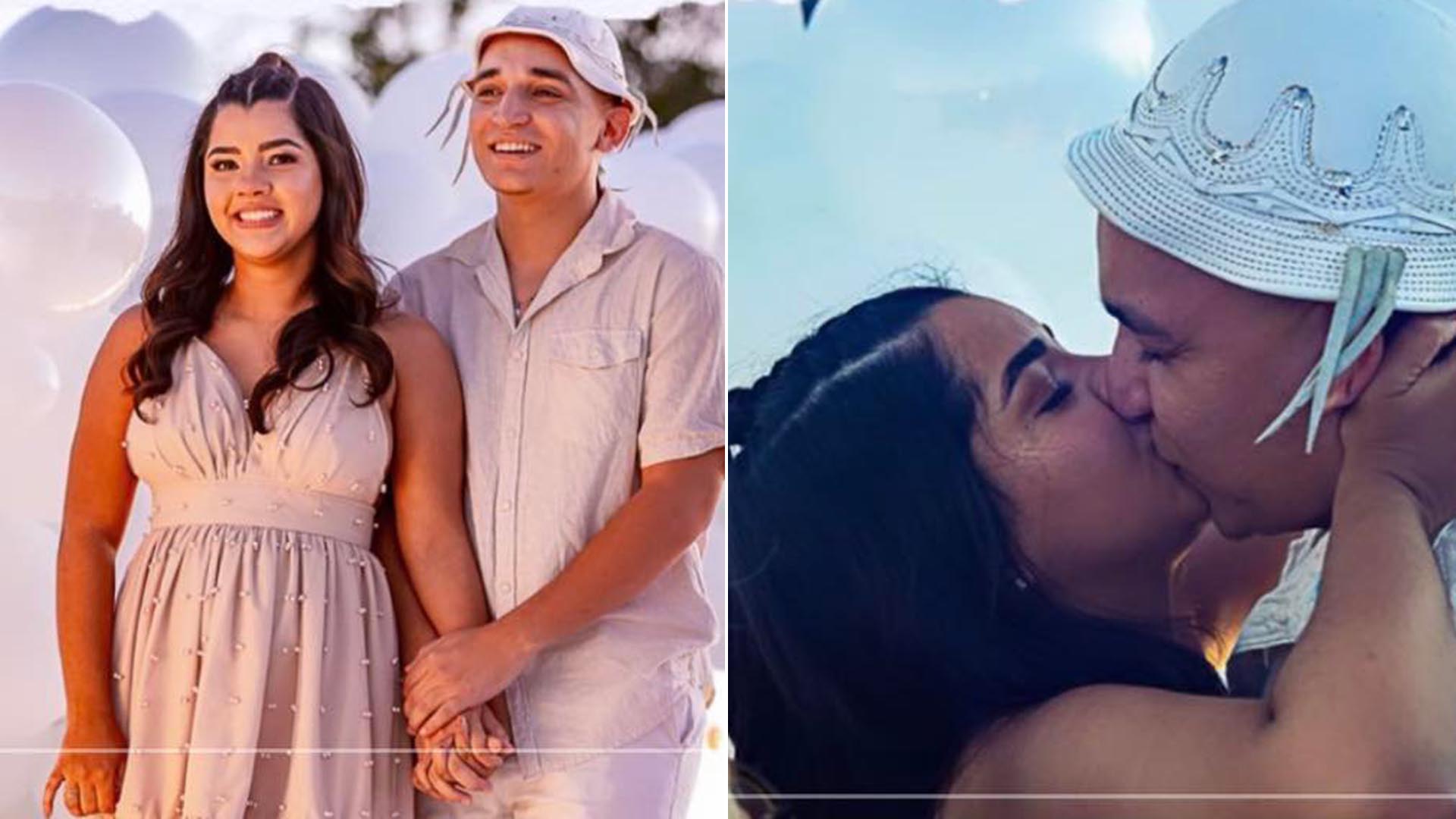 Namorada de João Gomes exibe as fotos oficiais do chá revelação do filho
