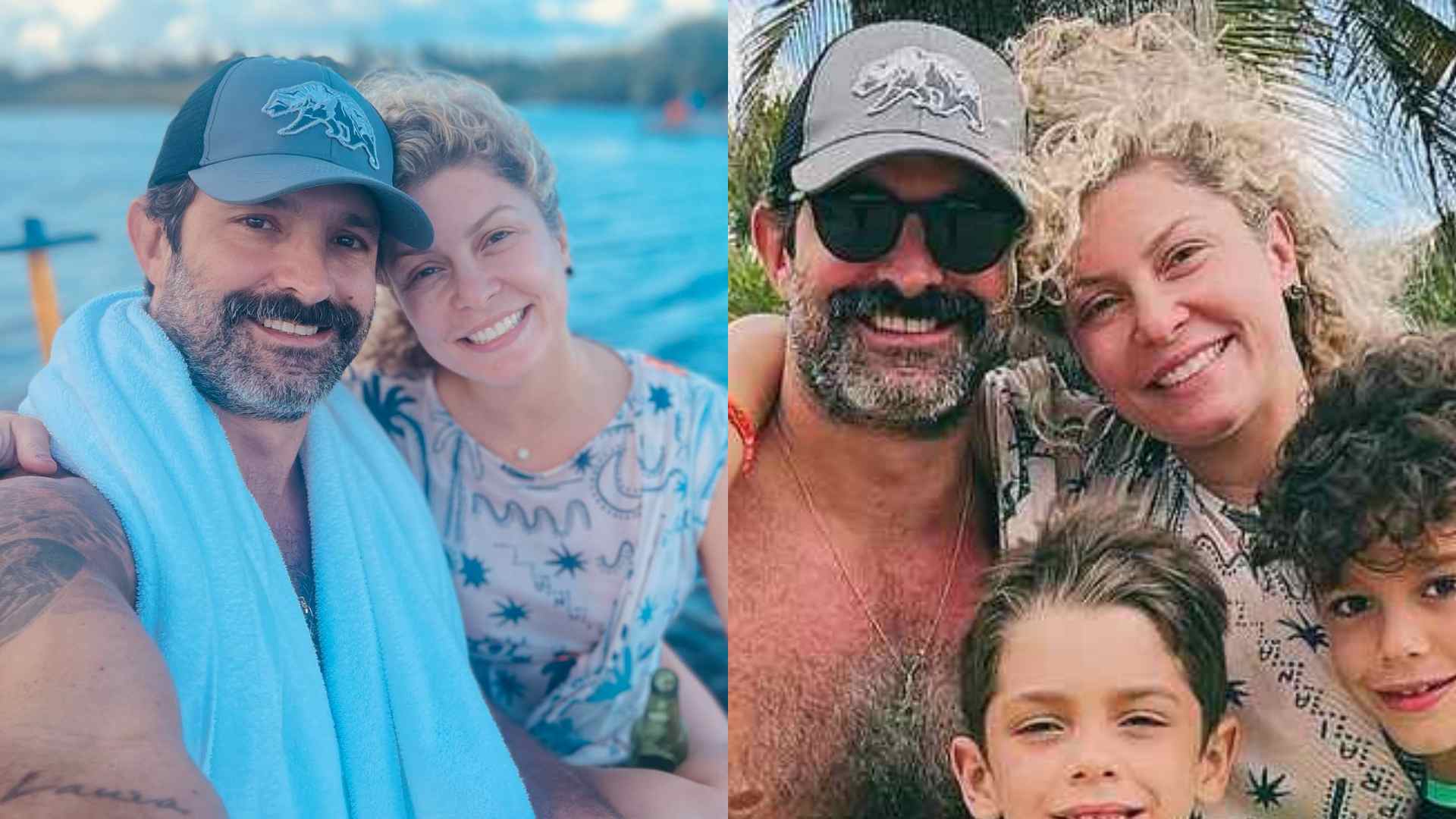 Bárbara Borges curte viagem de férias ao lado de Iran Malfitano e dos filhos