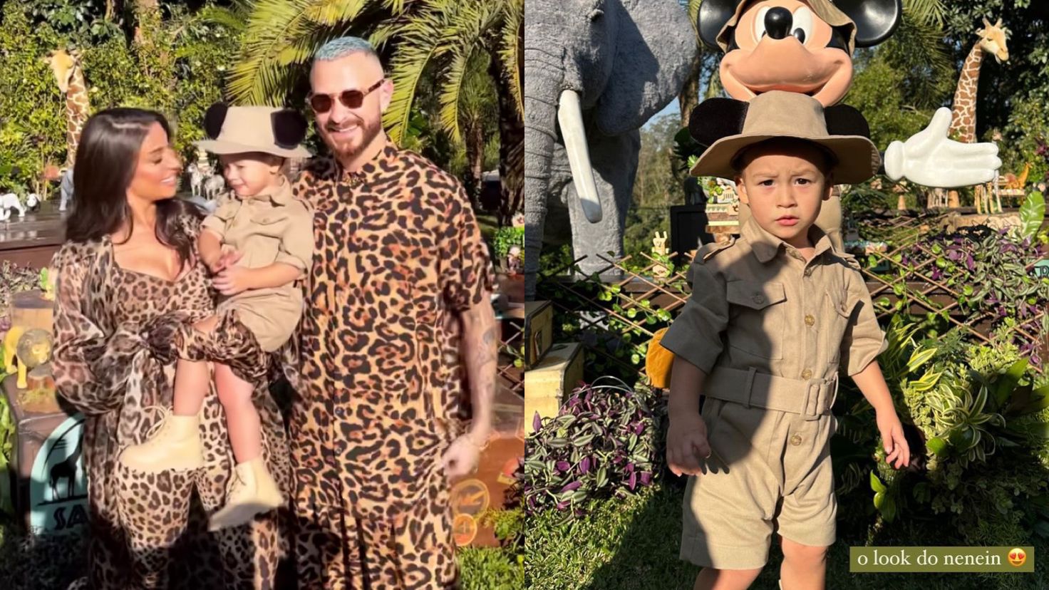 Bianca Andrade e Fred Bruno comemoram aniversário do filho com festa temática de safári; veja!