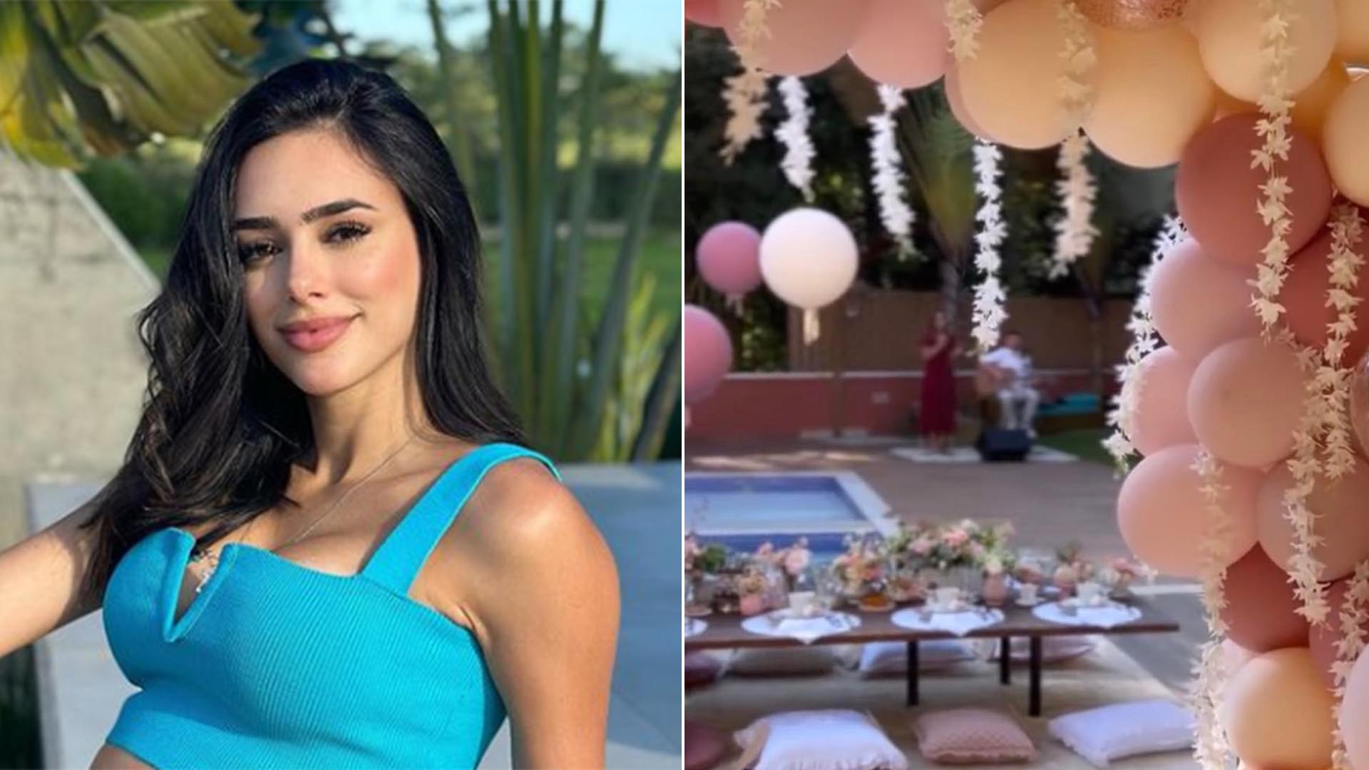 Grávida, Bruna Biancardi faz chá de bebê e mostra a decoração sofisticada