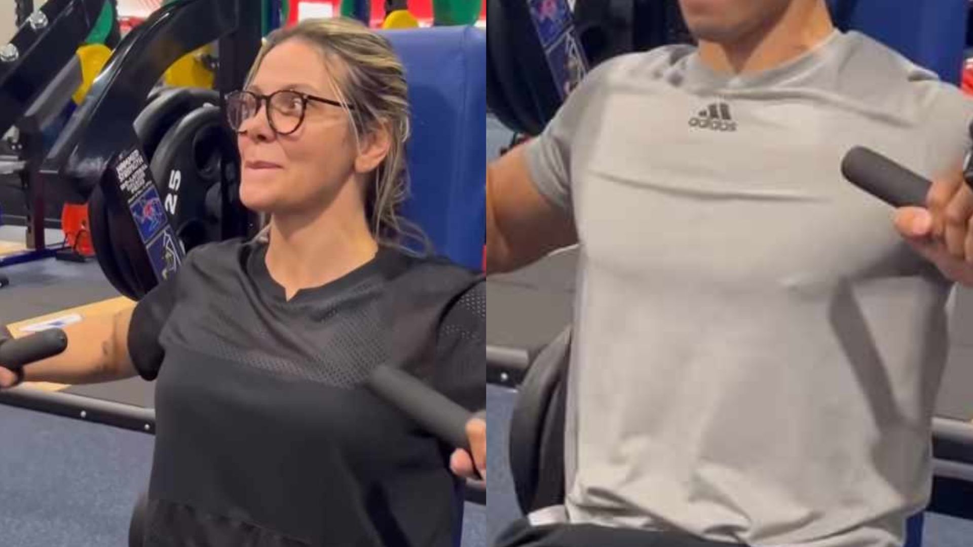 Carla Perez choca ao treinar com o filho saradão: ‘Irmã e irmão’
