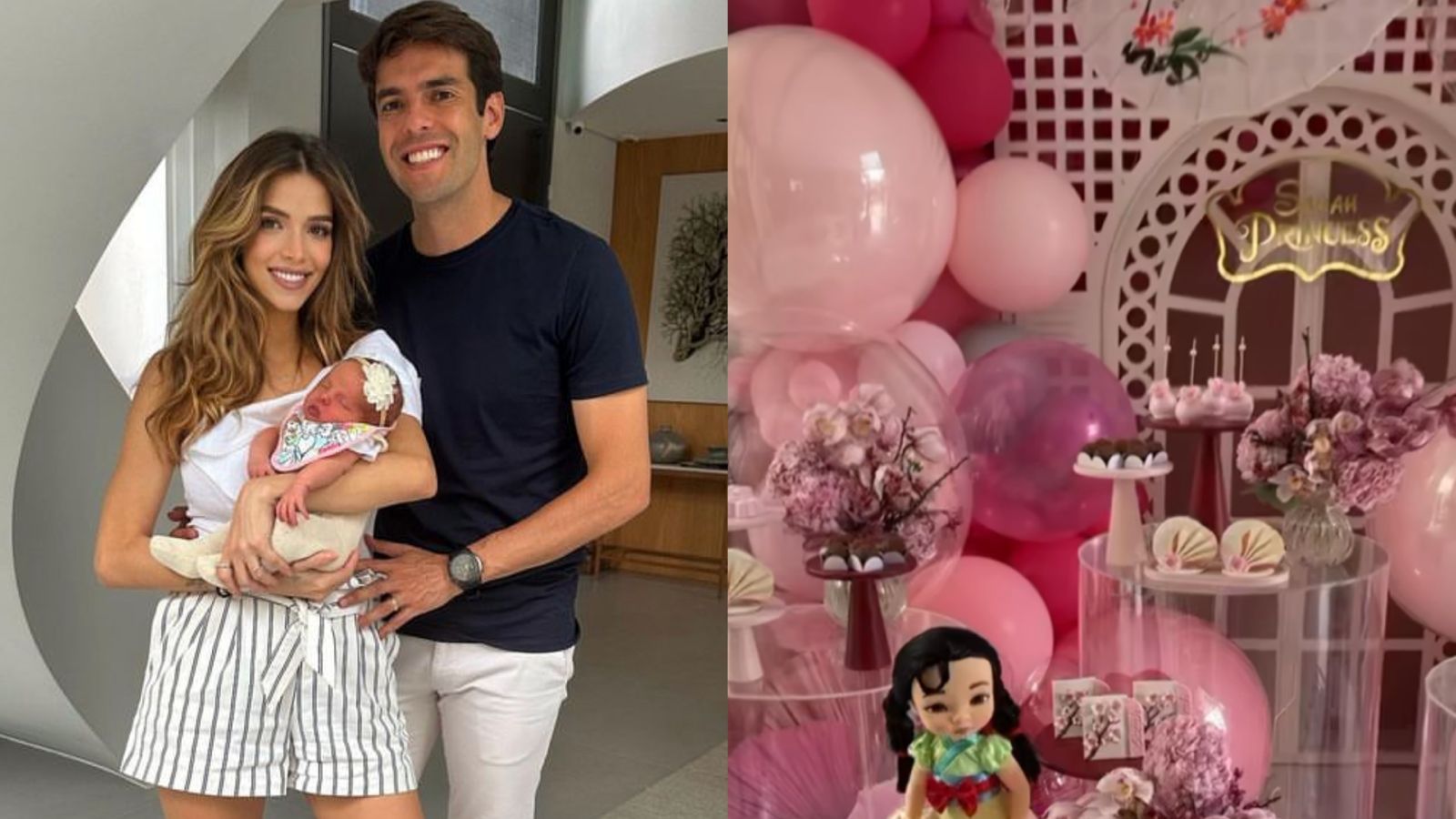 Carol Dias e Kaká celebram 5 meses da filha caçula com festa luxuosa
