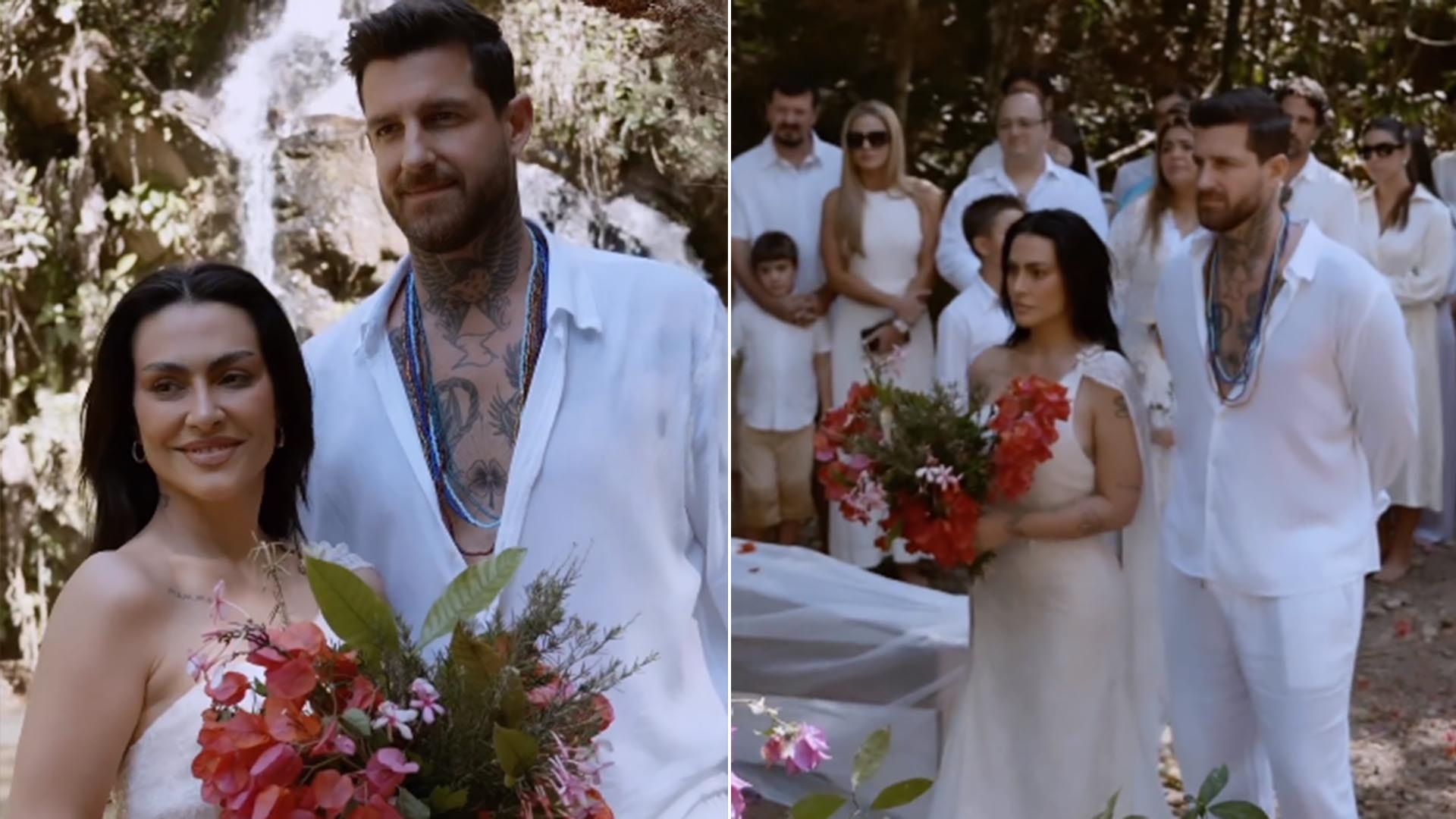 Cleo exibe vídeo com imagens inéditas do seu casamento com Leandro D’Lucca