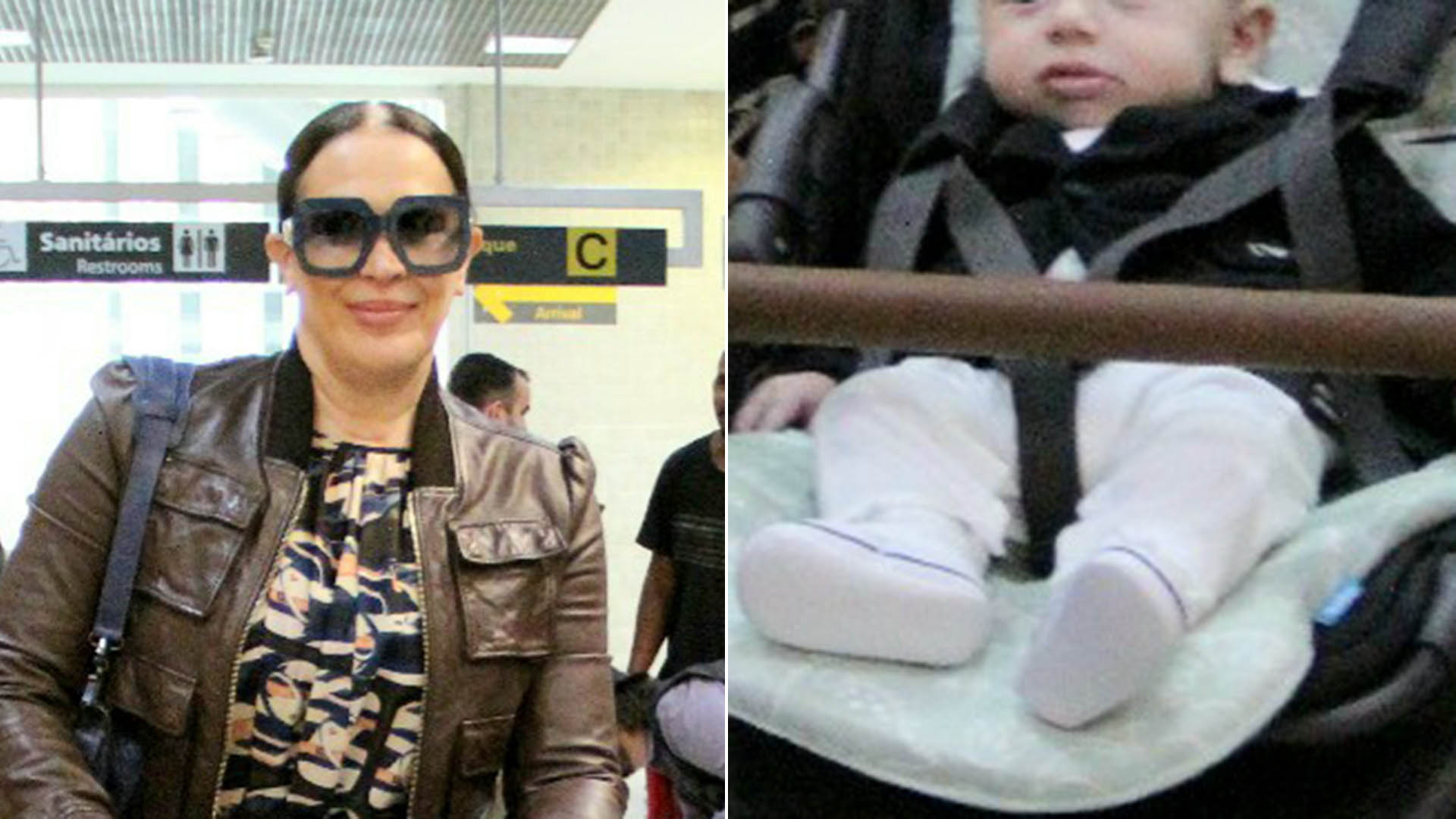 Filho caçula de Claudia Raia rouba a cena em viagem com a mamãe