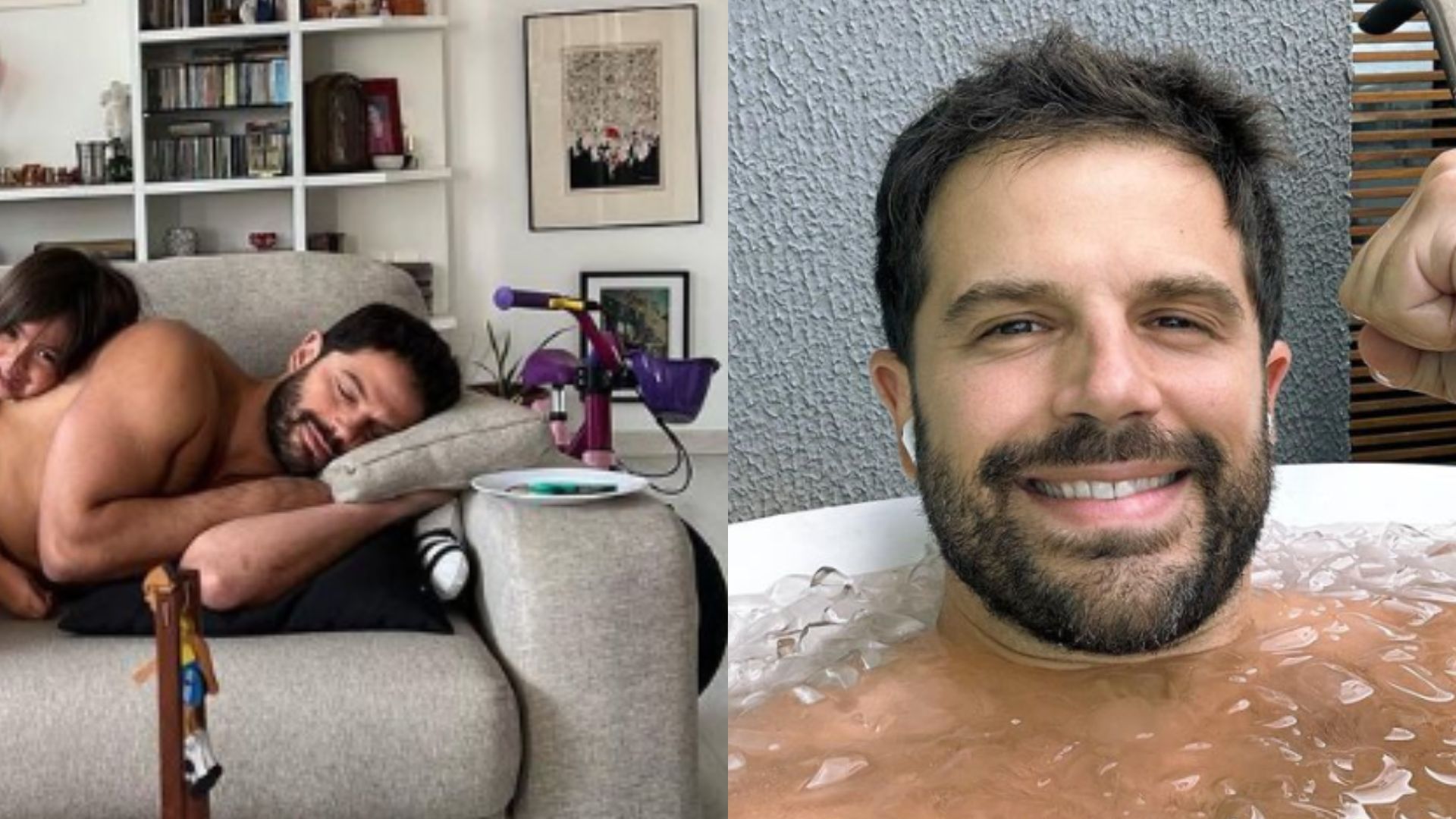 De conchinha, Duda Nagle aproveita descanso merecido com filha