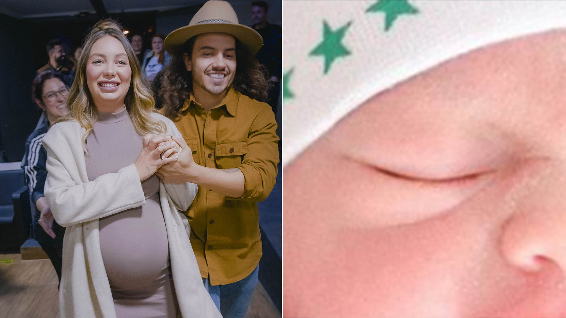 Gabriela Luz, do Mar Aberto, apresenta o filho recém-nascido