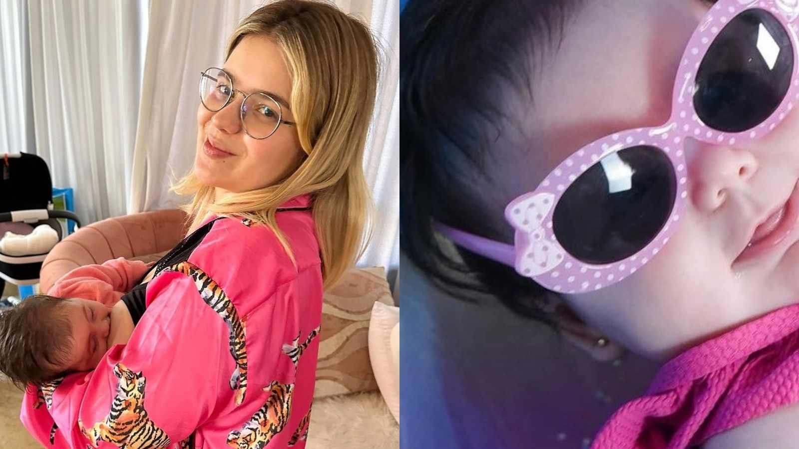 Filha de Viih Tube impressiona ao surgir toda estilosa em piscina: ‘Cara do Eli’