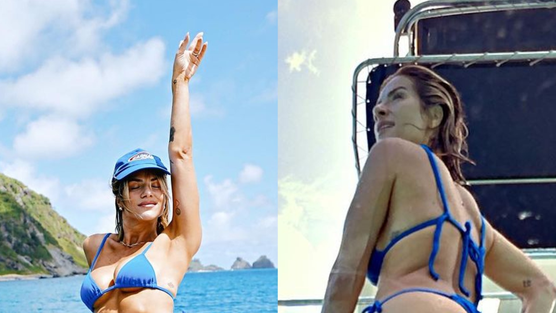 De biquíni fininho, Giovanna Ewbank esbanja corpão em Noronha: ”Sereia”