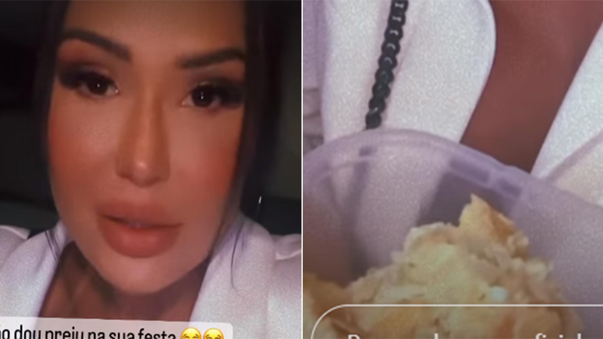 Gracyanne Barbosa leva marmita para festa na mansão de Luciano Huck