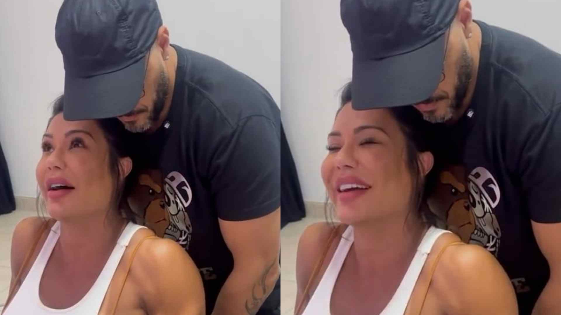 Belo tira casquinha de Gracyanne Barbosa durante alongamento: “Aproveita para amassar”