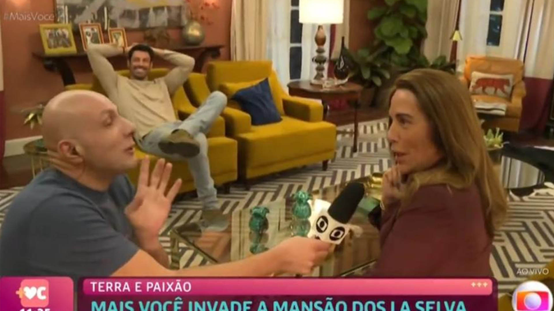 Climão! Gloria Pires dá alfinetada em repórter ao vivo no Mais Você