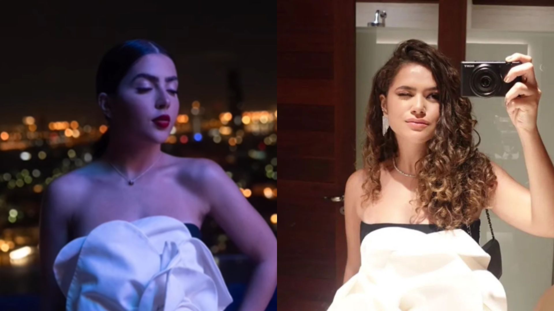 Jade Picon e Maisa Silva usam o mesmo vestido 3-D de grife