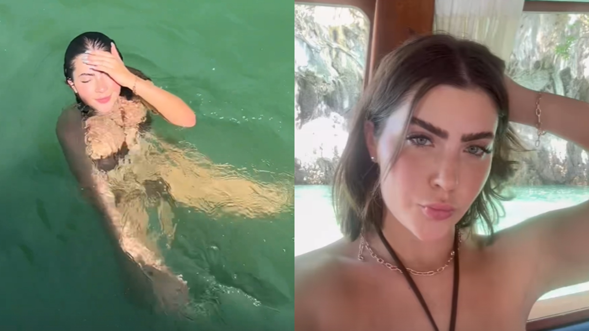 De biquíni, Jade Picon ostenta corpo impecável ao mergulhar no mar da Tailândia