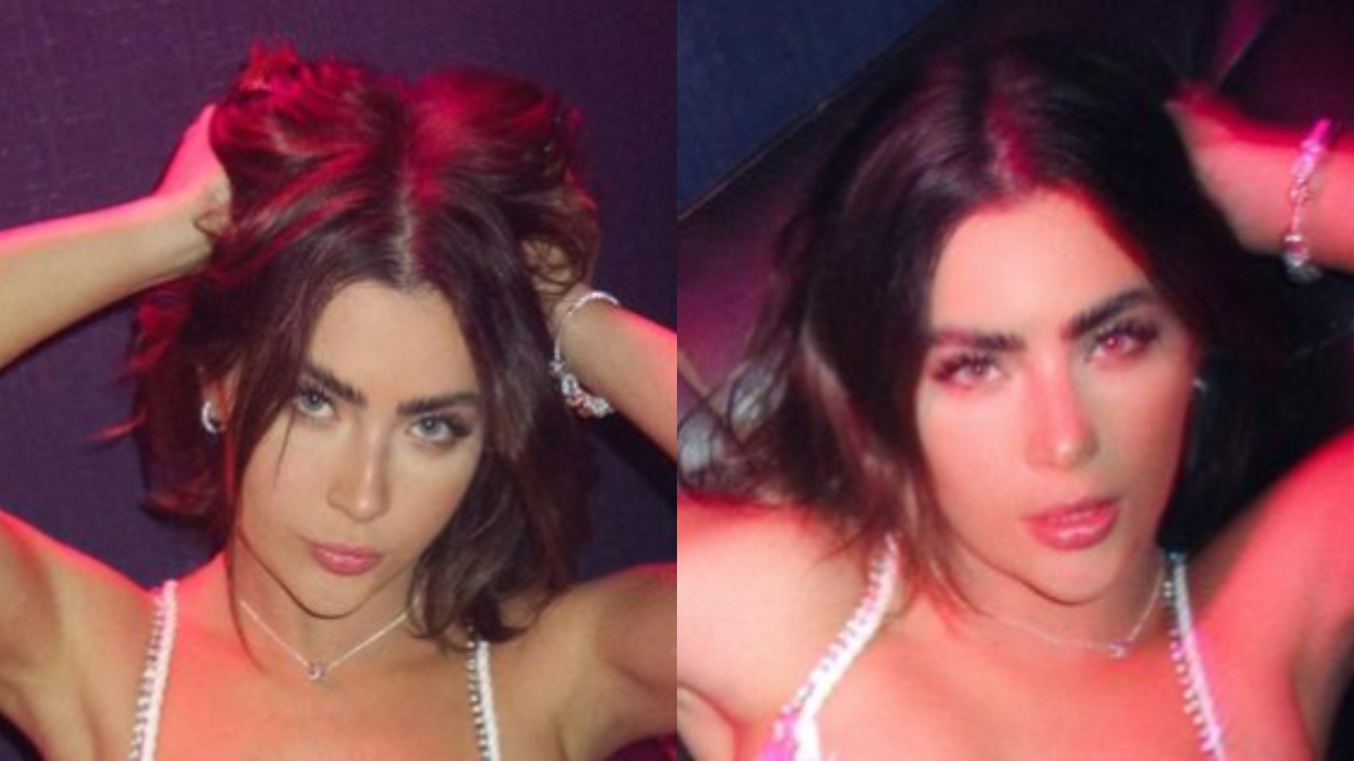 Jade Picon esquente internet com look de biquíni e vestido de crochê