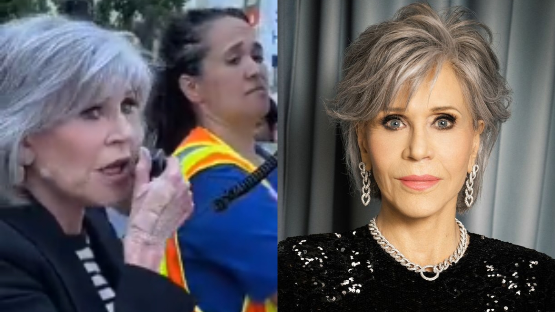 Jane Fonda participa de protestos durante greve de atores de Hollywood