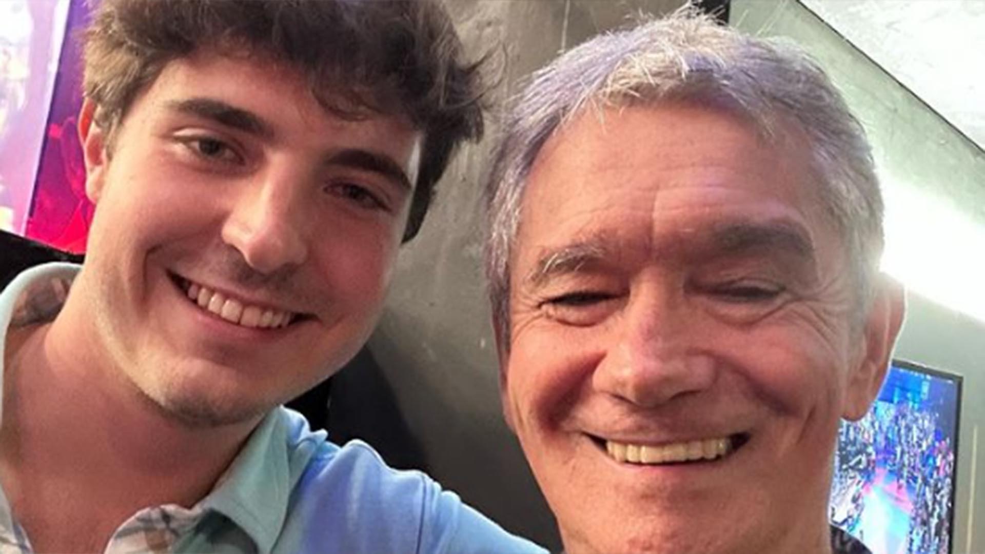 Filho de Gugu visita a Globo e Serginho Groismann revela o motivo