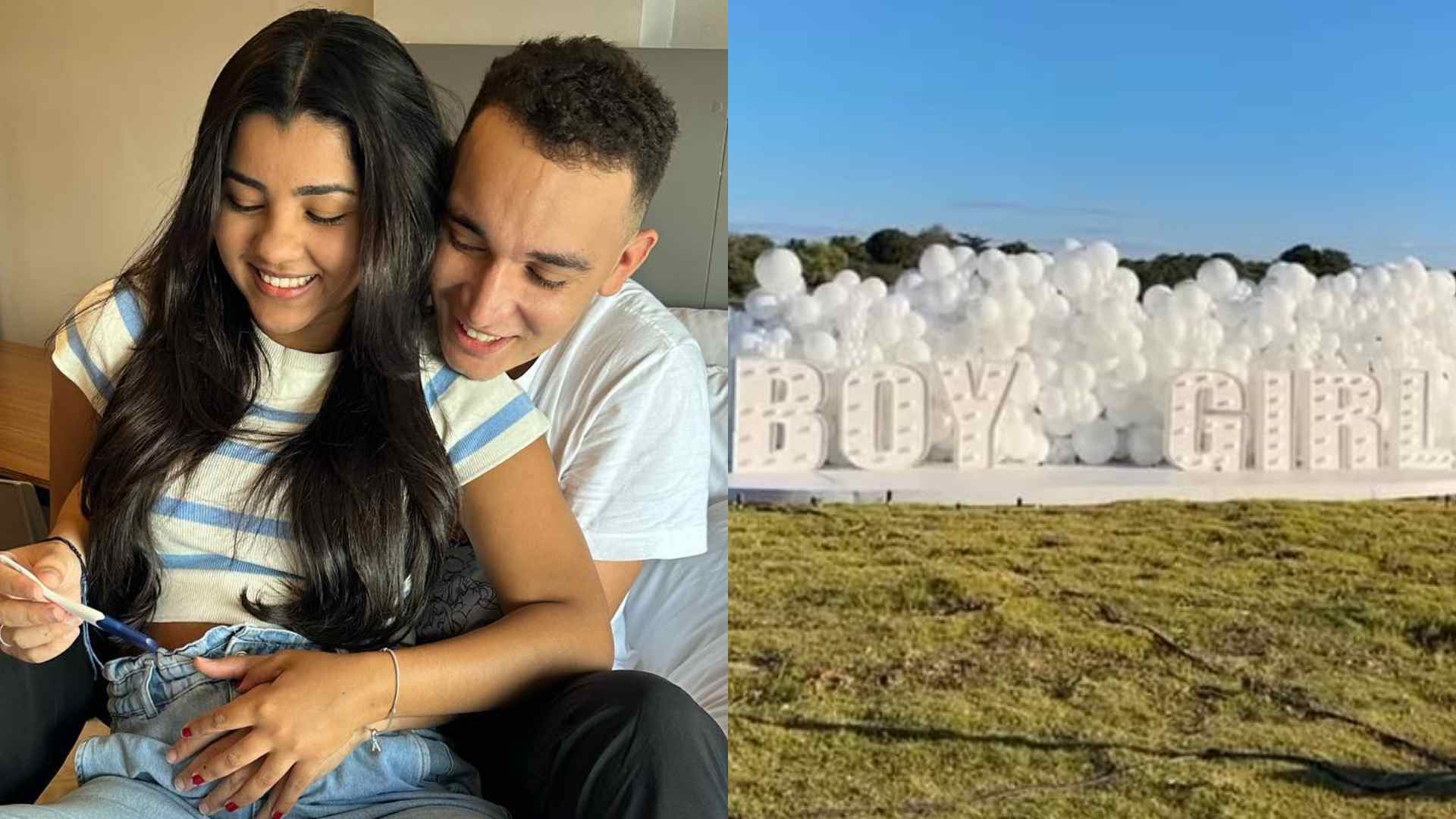 João Gomes mostra detalhes do chá revelação de seu bebê com Ary Mirelle