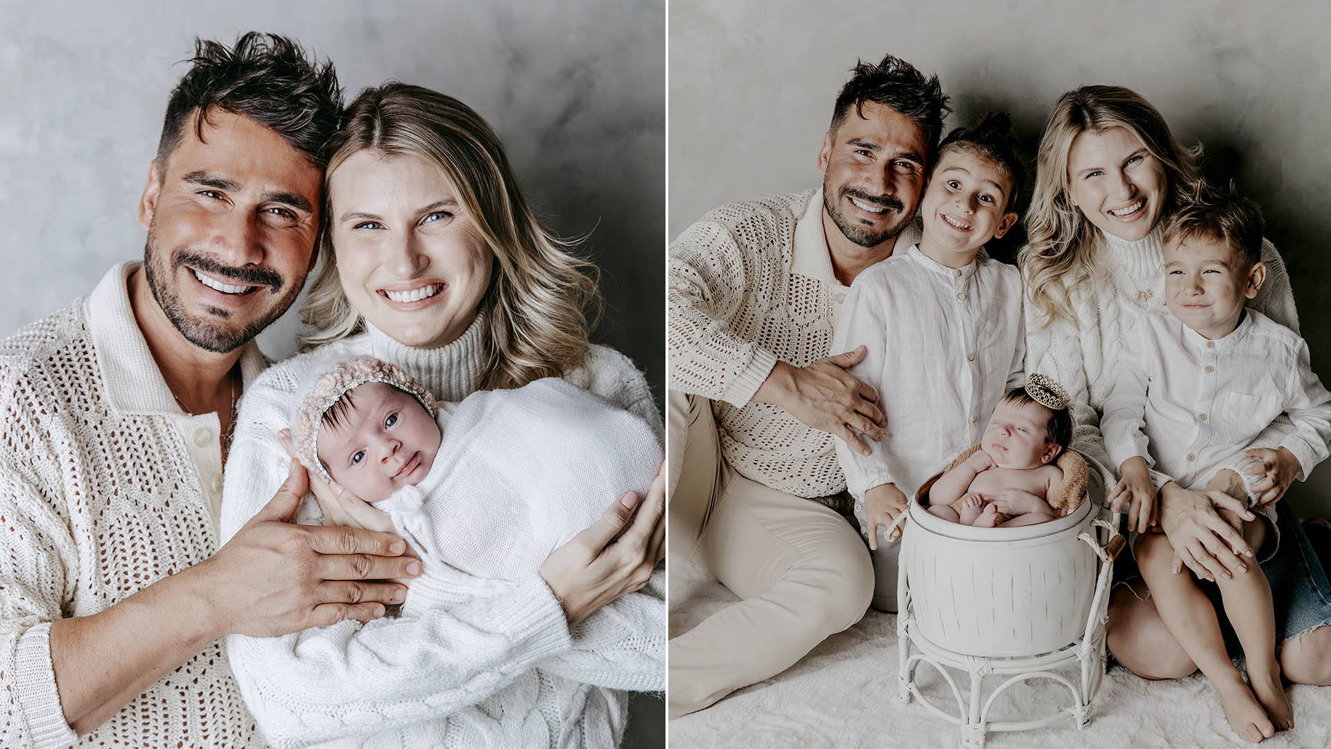 Julio Rocha e Karoline Klein apresentam a filha caçula, Sarah