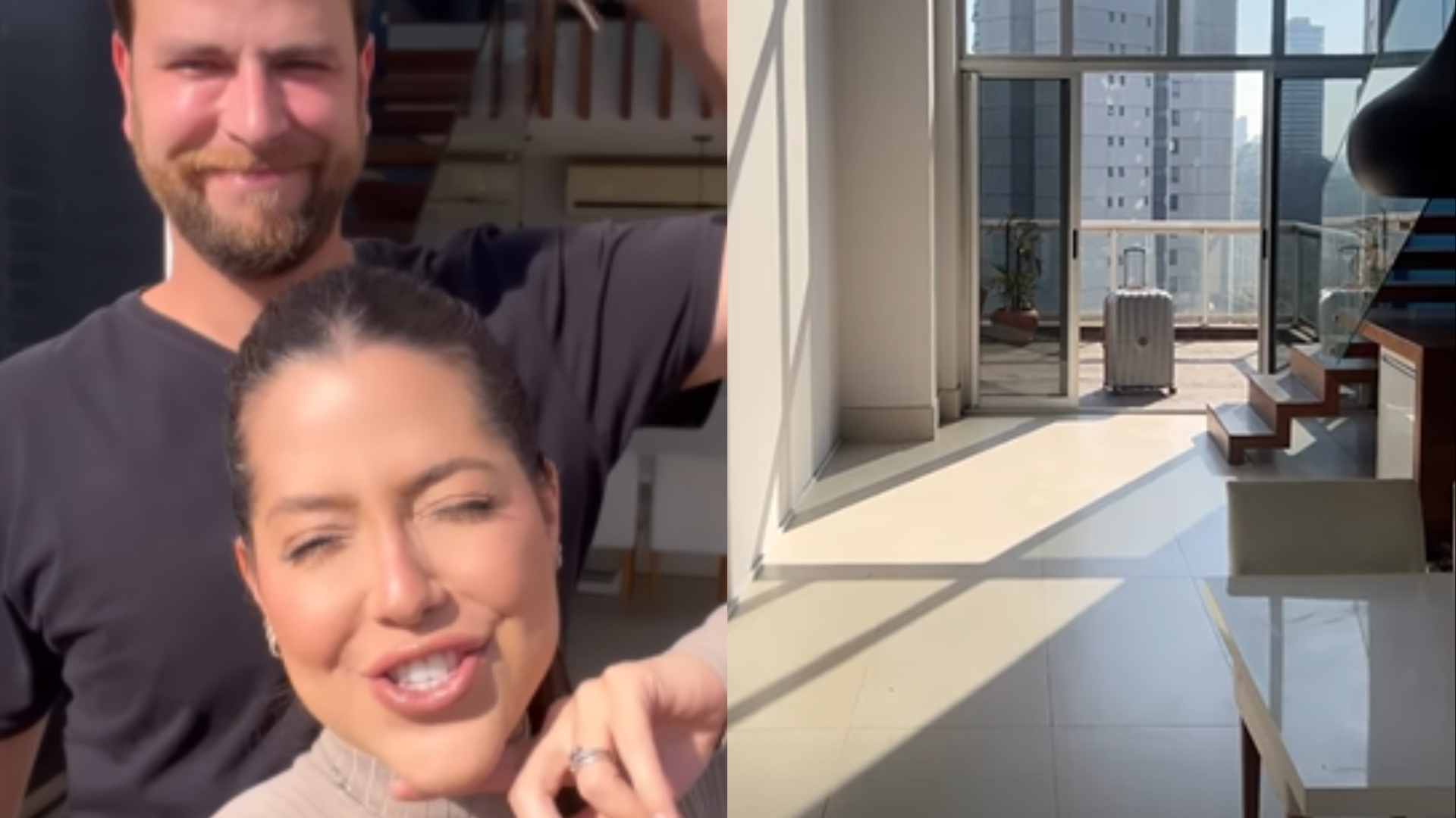 Ex-BBBs vão morar juntos e exibem detalhes do apartamento luxuoso