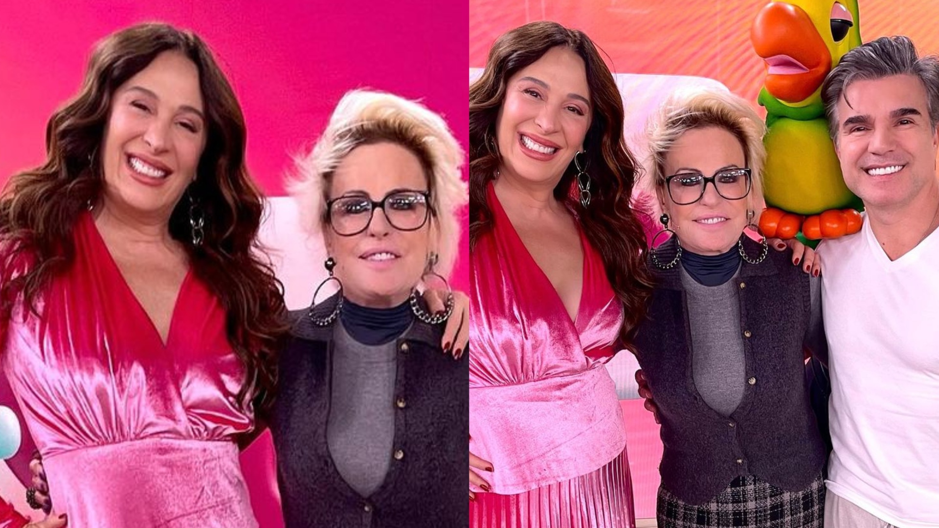 Claudia Raia causa com look indiscreto no ‘Mais Você’: ‘Barbie saiu da caixa’