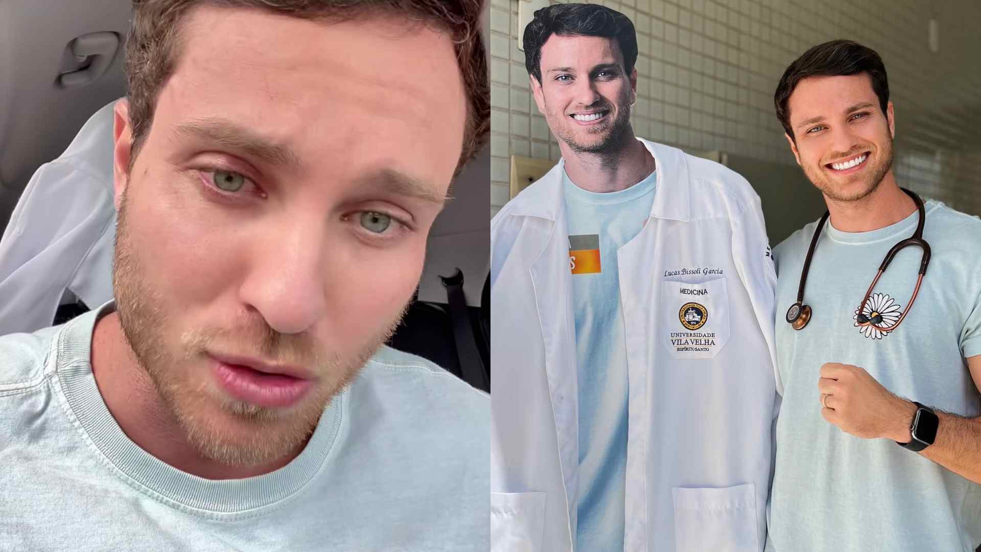 Ex-BBB Lucas Bissoli se emociona ao voltar para a faculdade de Medicina: “Nova jornada”