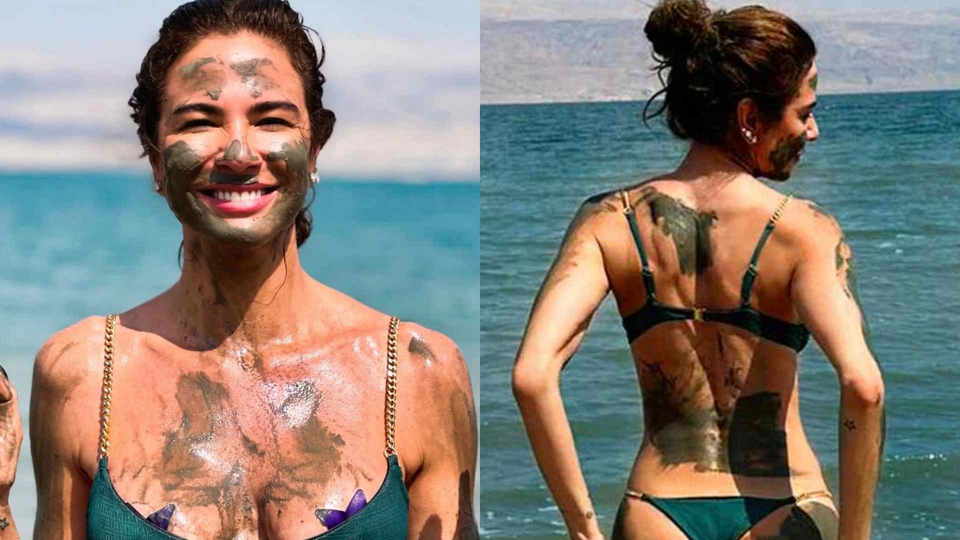De biquíni, Luciana Gimenez impressiona ao exibir corpão escultural coberto de lama