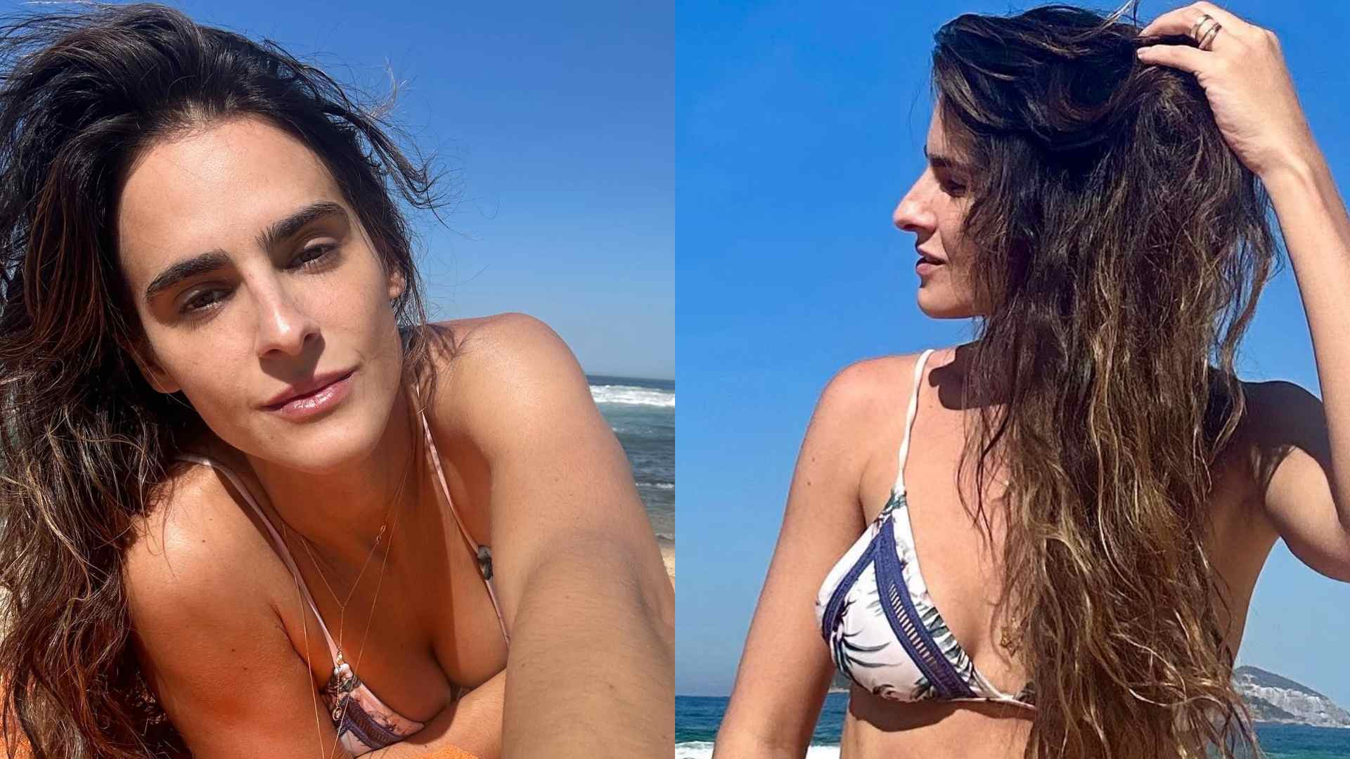 De biquíni, Marcella Fogaça ostenta corpão sarado em dia de praia: “Maravilhosa”