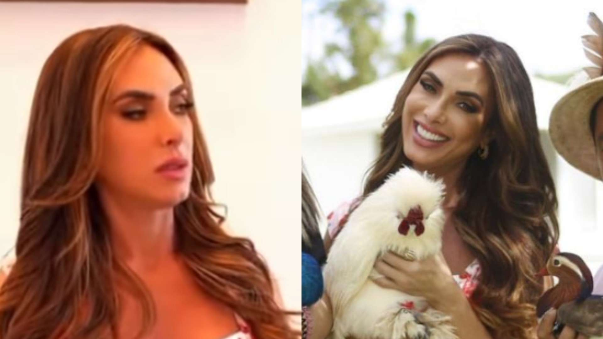 Nicole Bahls se choca com semelhança de peru com ator da Globo