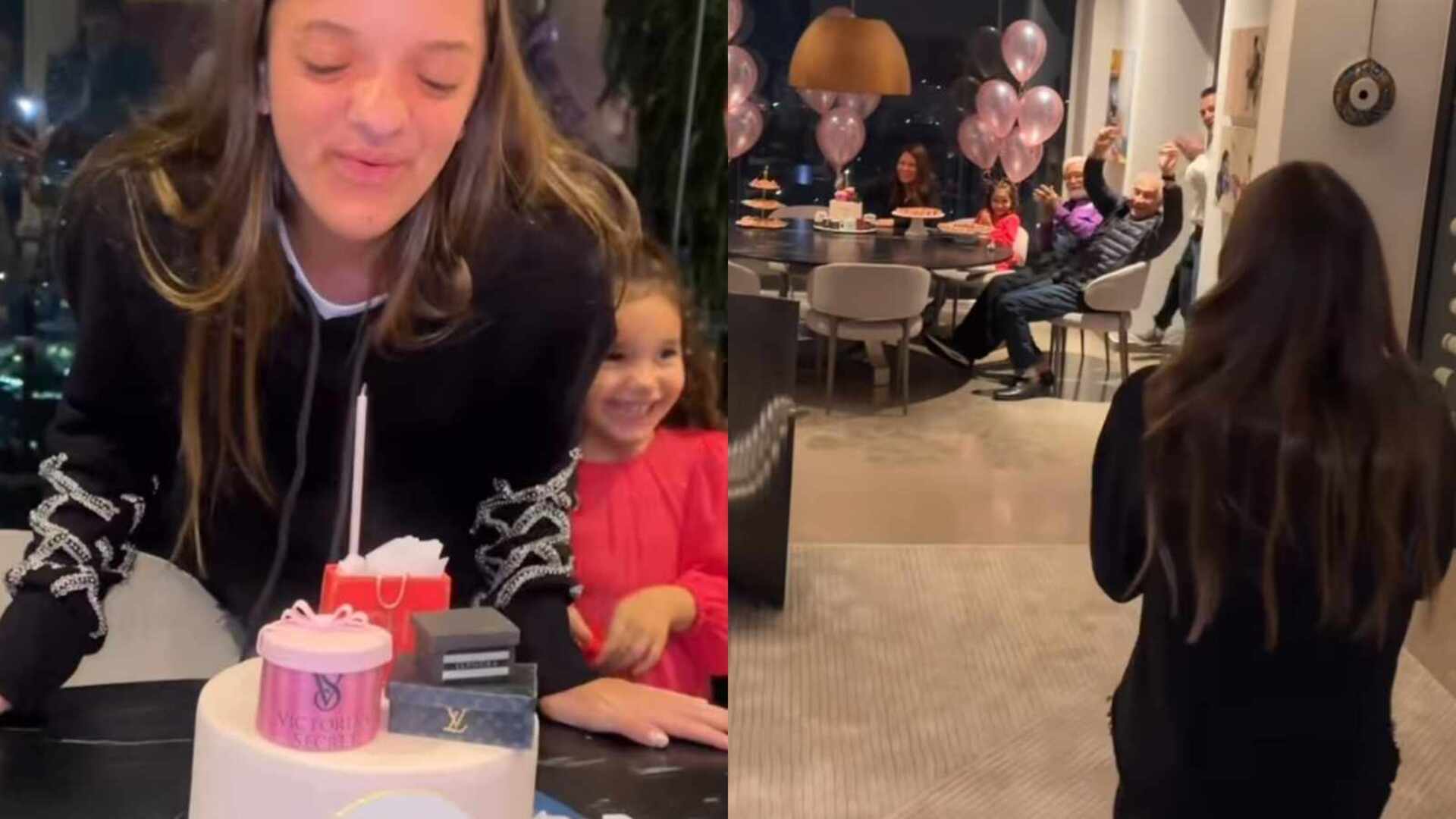 Rafaella Justus ganha festa surpresa no apartamento da mãe