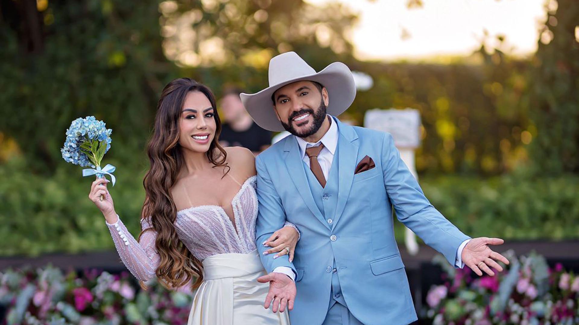 Sertanejo Edson renova os votos de 10 anos de casamento com Deia Cypri