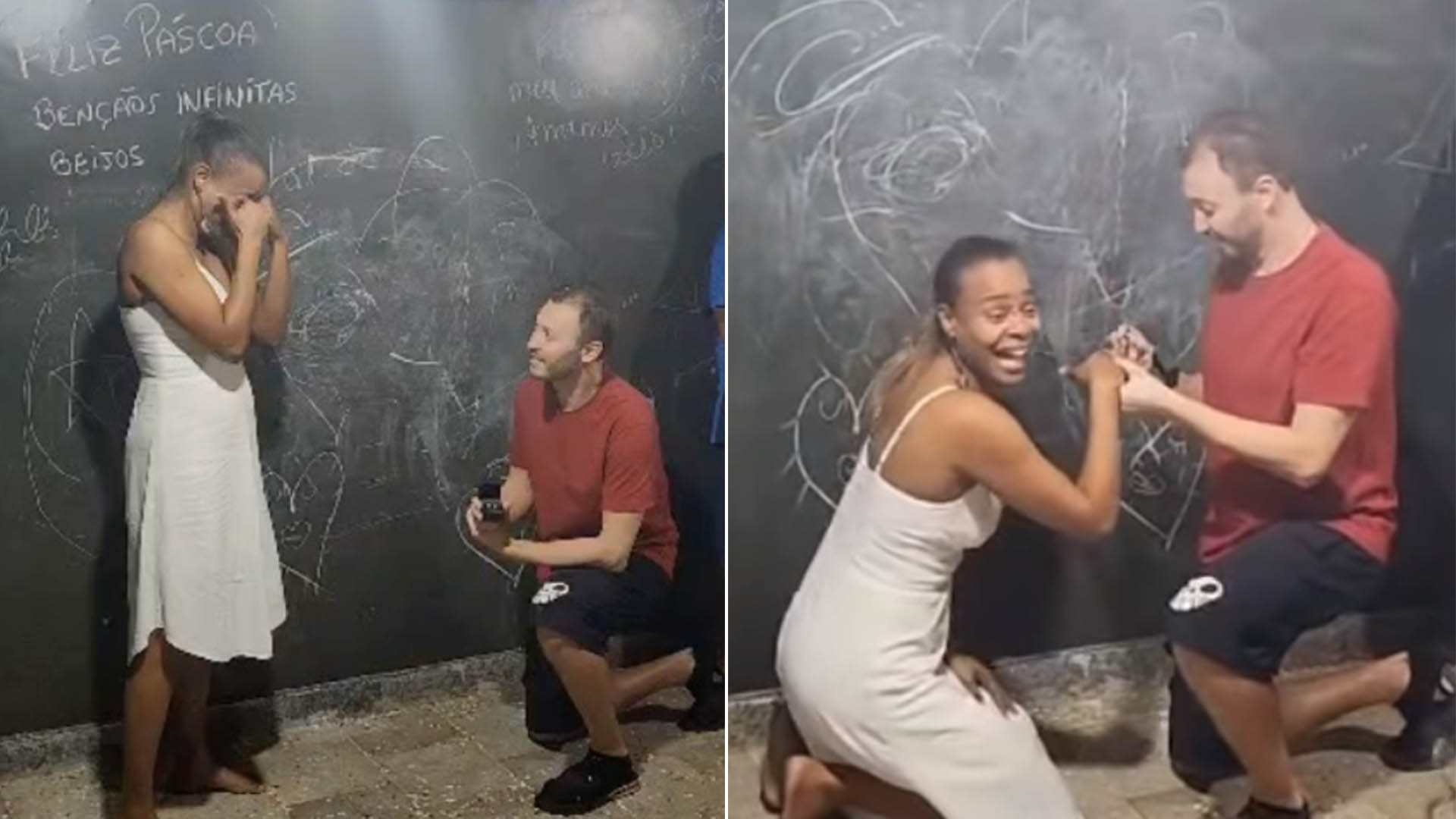 Roberta Rodrigues cai no choro ao ser pedida em casamento: ‘Eu digo sim’