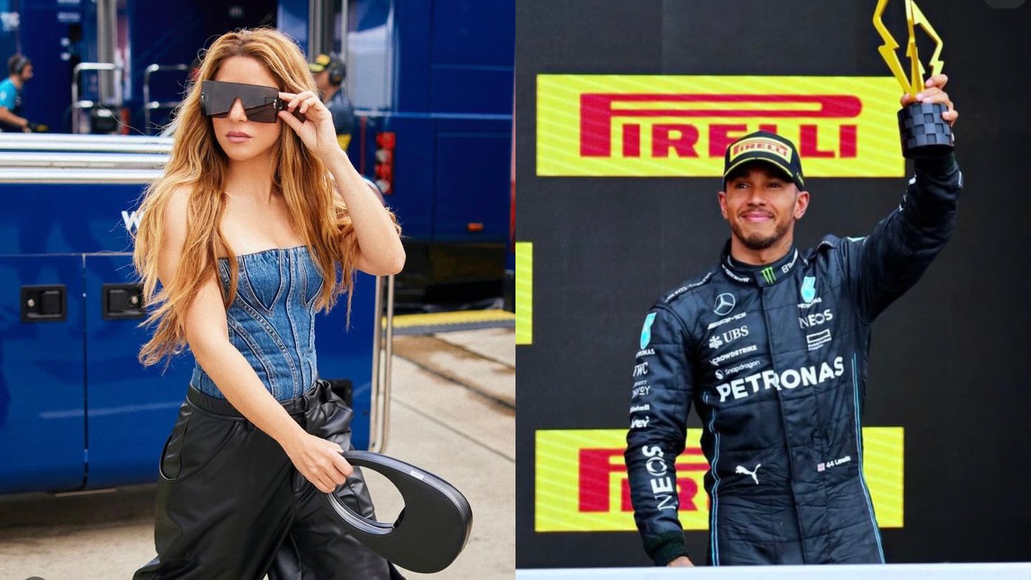 Shakira marca presença em GP da Inglaterra e aumenta rumores de romance com Lewis Hamilton
