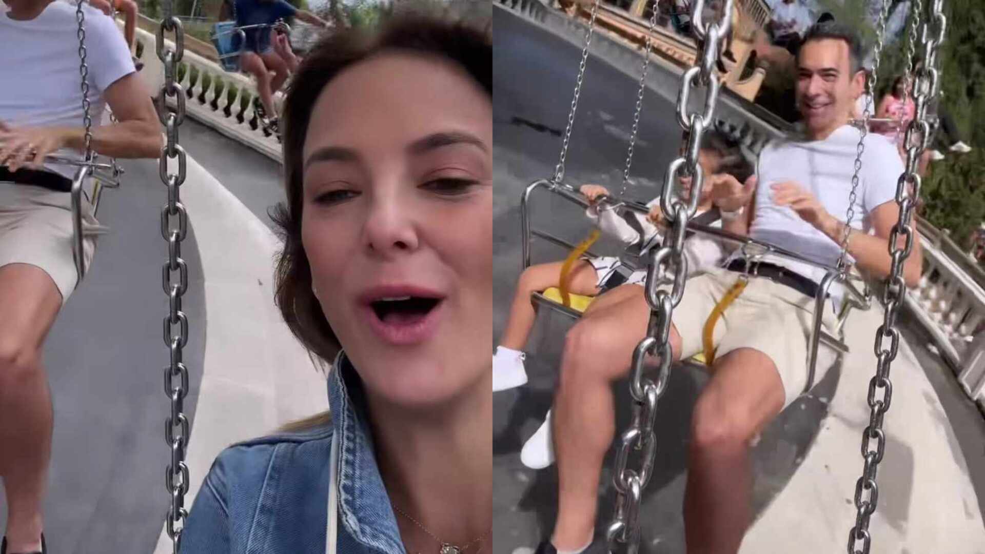 Ticiane Pinheiro e César Tralli curtem primeira viagem internacional da filha