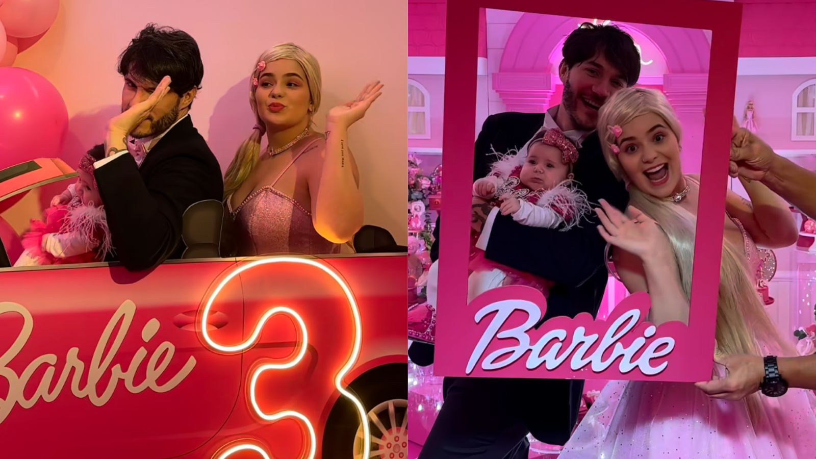Viih Tube e Eliezer celebram mesversário da filha com festa épica: “Mini Barbie”