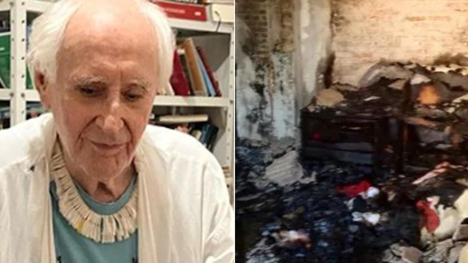 Zé Celso: fotos mostram como ficou o quarto dele após incêndio