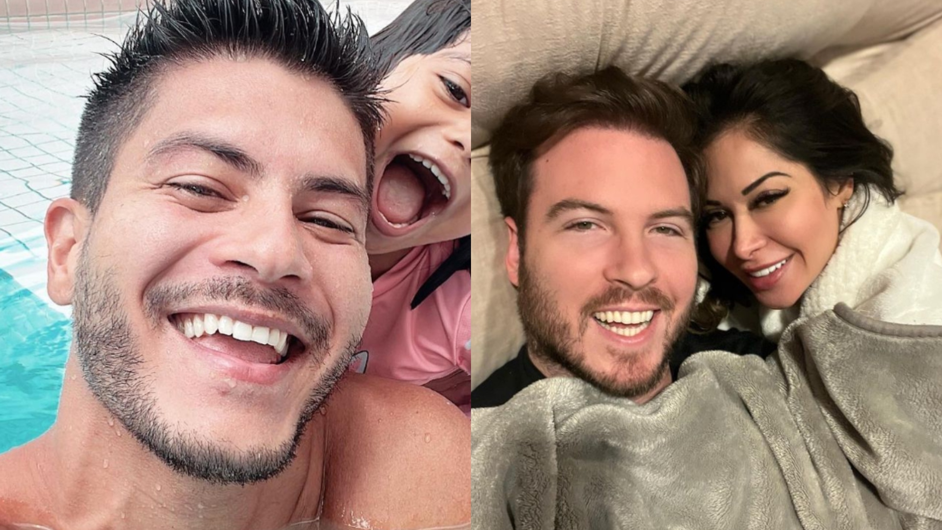 Maíra Cardi e Arthur Aguiar são vistos juntos durante festa junina da filha