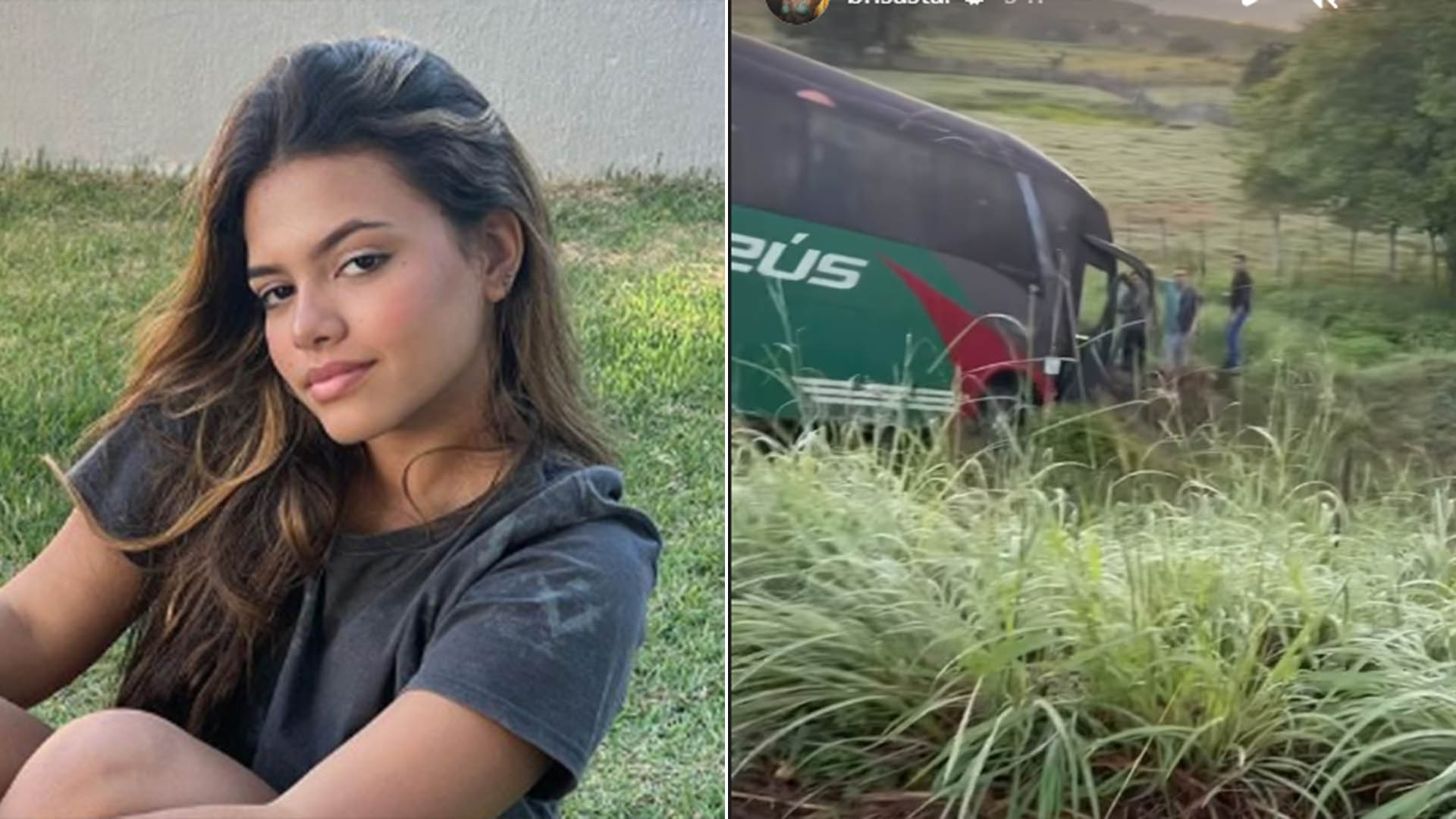 Após ônibus cair em ribanceira, Brisa Star exibe hematoma: ‘Dor fora do normal’