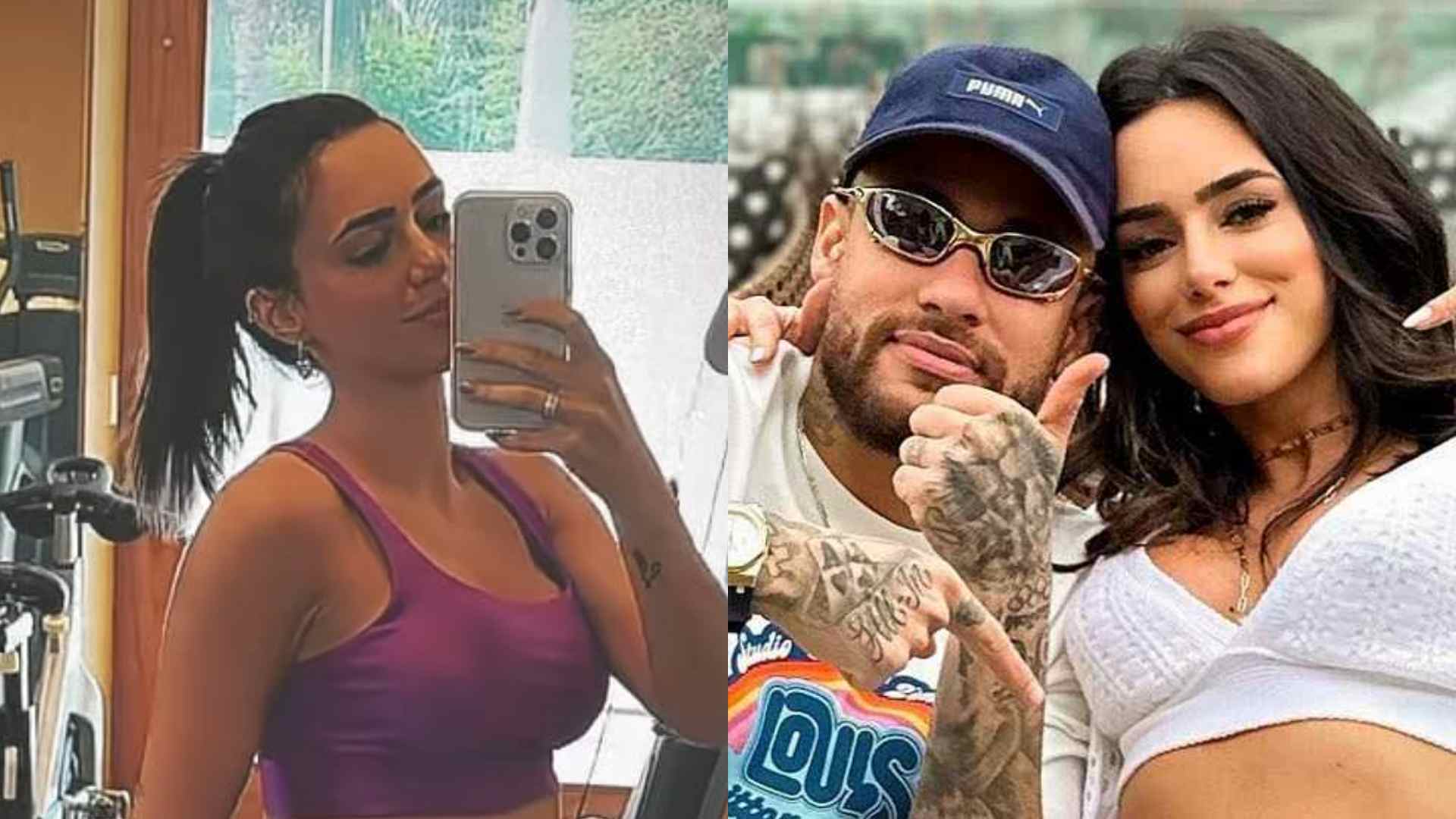 De top, namorada de Neymar exibe barriguinha de grávida na academia: “Crescendo”