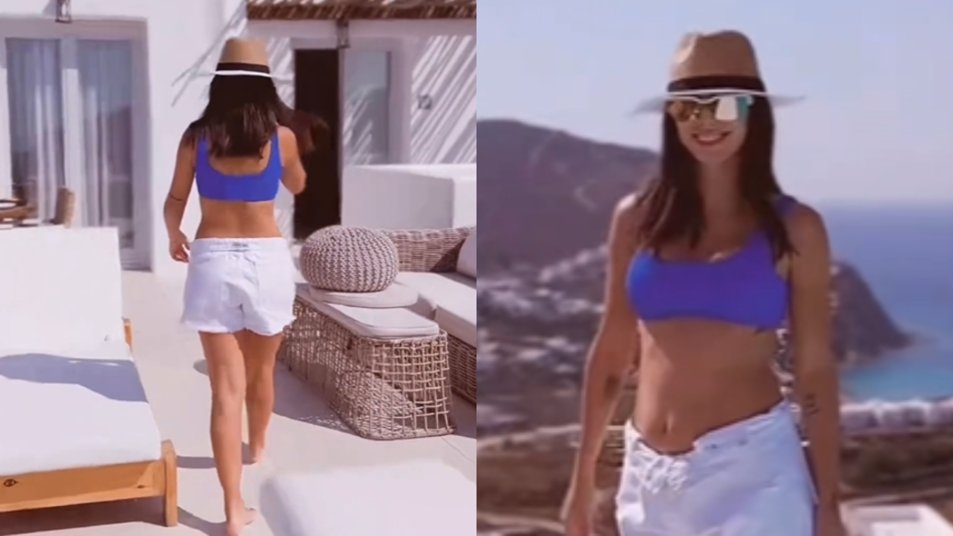 De biquíni, Bruna Biancardi exibe barriguinha grávida em vista paradisíaca da Grécia