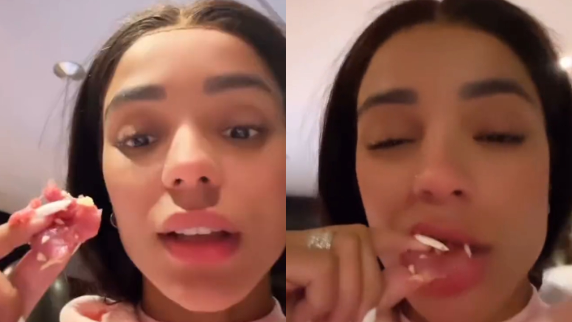 Brunna Gonçalves e Ludmilla dividem opiniões na web ao comer carne crua