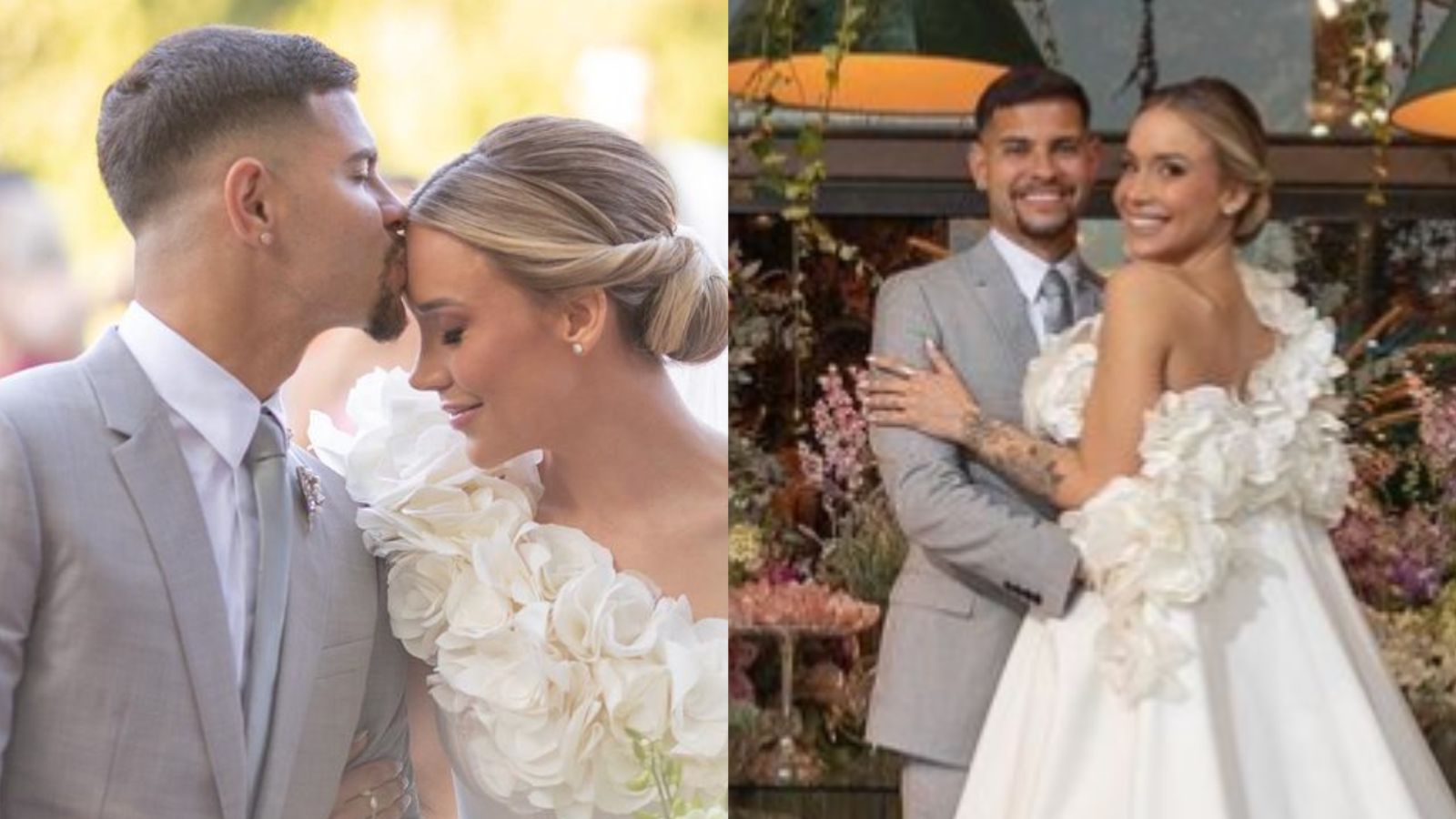 Jogador Bruno Guimarães dá festão de casamento após cerimônia no Cristo Redentor
